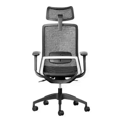 Black Capri Mesh Executive High-Back Office Chair with headrest and armrests