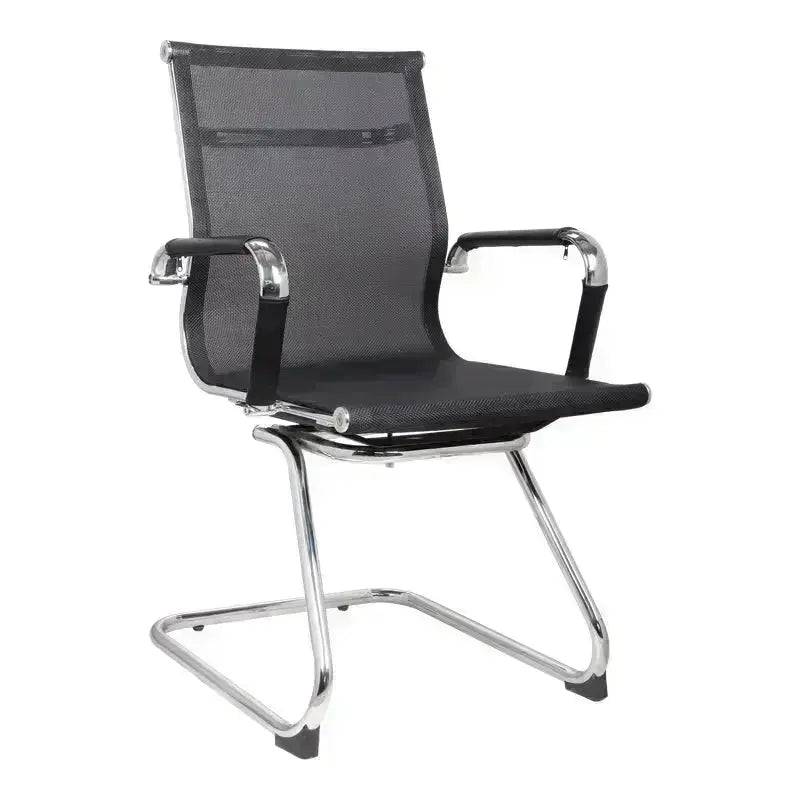 Black Mesh Eames Netting Visitor Office Chair with Chrome Base for stylish office seating