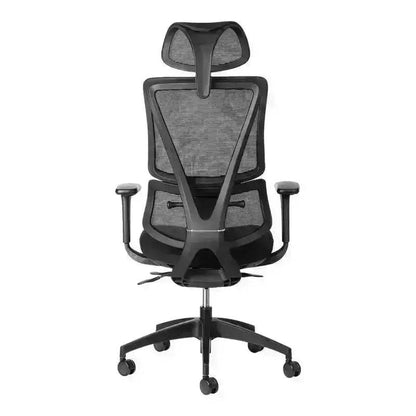 Black Ergoback Mesh Executive High-Back Office Chair with headrest and adjustable armrests