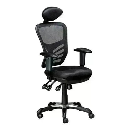 Black Mesh High-Back Office Chair with stylish design and padded armrests for comfort