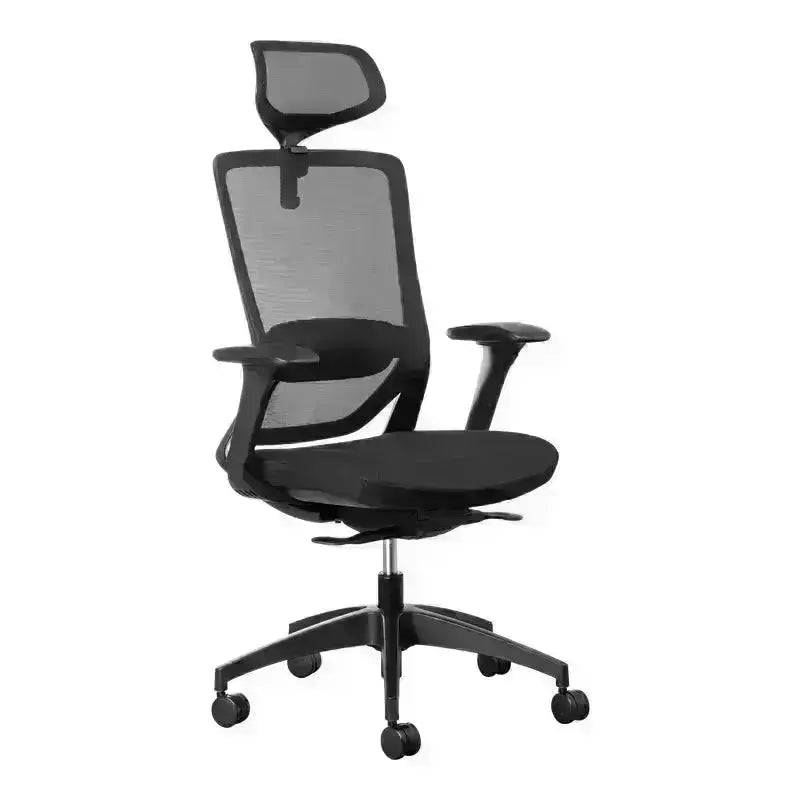 Black Fenix Mesh Executive High-Back Office Chair with adjustable armrests and headrest