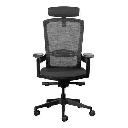 Black Firefly Mesh Executive High-Back Office Chair with adjustable headrest and lumbar support