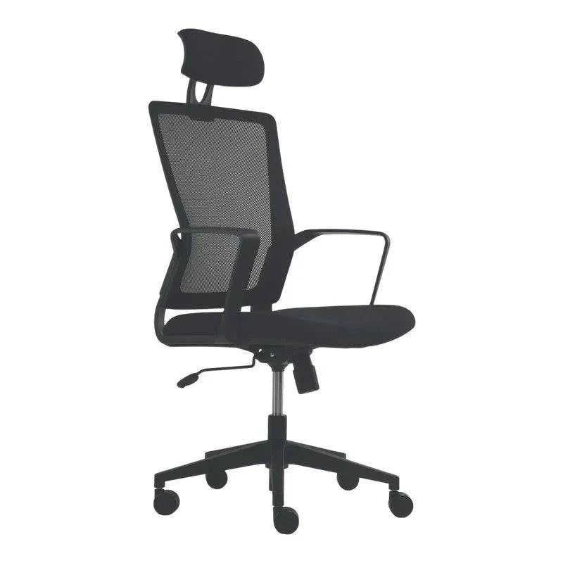 Galaxy G8 High-Back Office Chair in Black Mesh with headrest and armrests