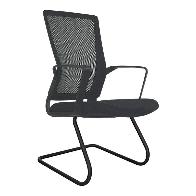 Elegant Black Mesh Galaxy G8 Visitor Office Chair with Armrests and Cantilever Base