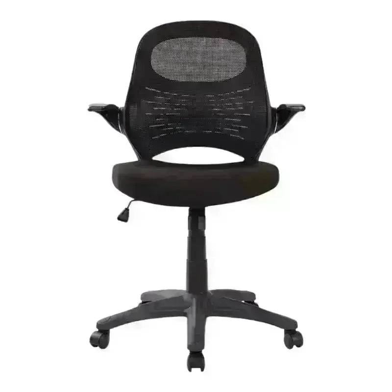 Black Mesh Sit Operator Office Chair with Armrests and Wheels for comfortable seating