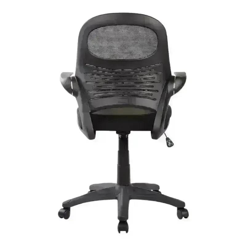 Black Mesh Sit Operator Office Chair with Armrests and Wheels for optimal comfort and support