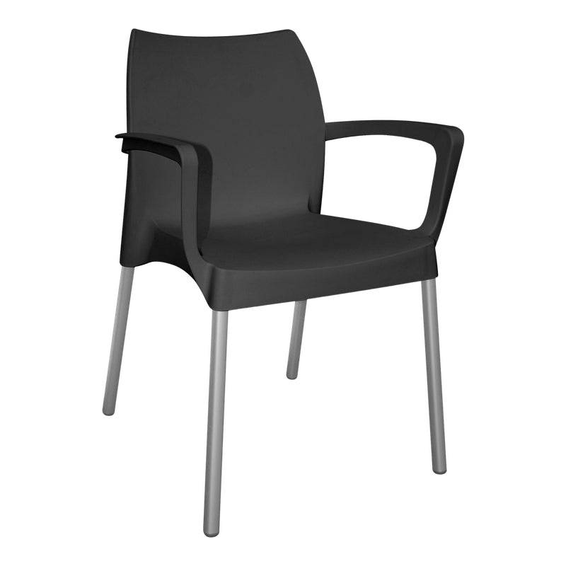 Modern Black Arm Café Chair with Metal Legs showcasing style and comfort in cdn shop files