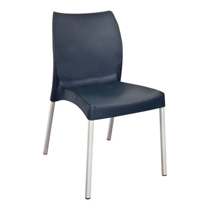 Modern navy blue café chair with metal legs from CDN shop files, Const variantmetafields