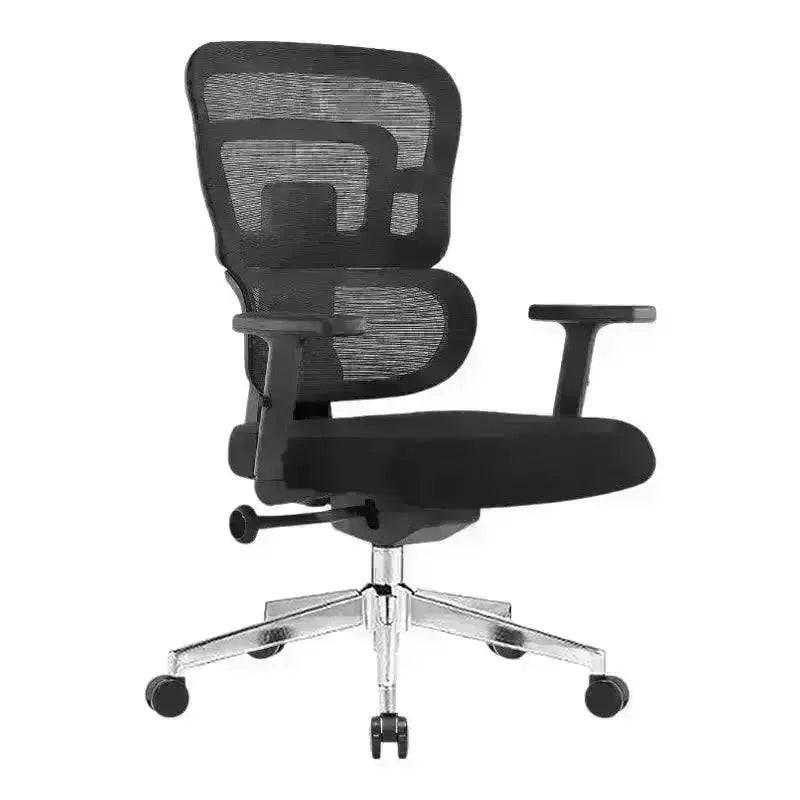 Black mesh Ergo High-Back Office Chair with adjustable armrests and chrome base