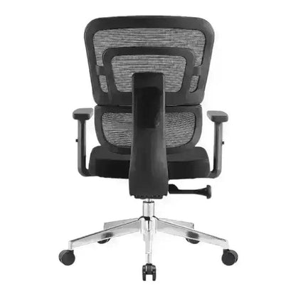 Black mesh Ergo High-Back Office Chair with adjustable armrests and chrome base