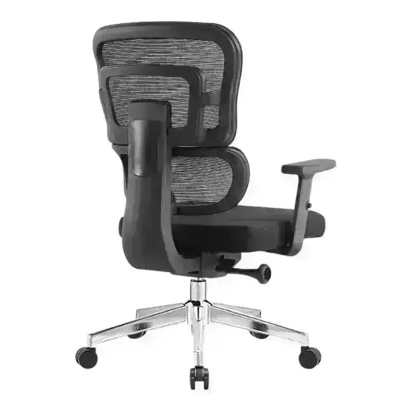 Black mesh Ergo High-Back Office Chair with adjustable armrests and chrome base