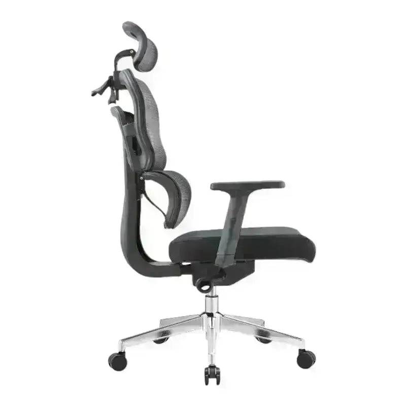 Ergo High-Back Office Chair with mesh back, adjustable headrest, and chrome base