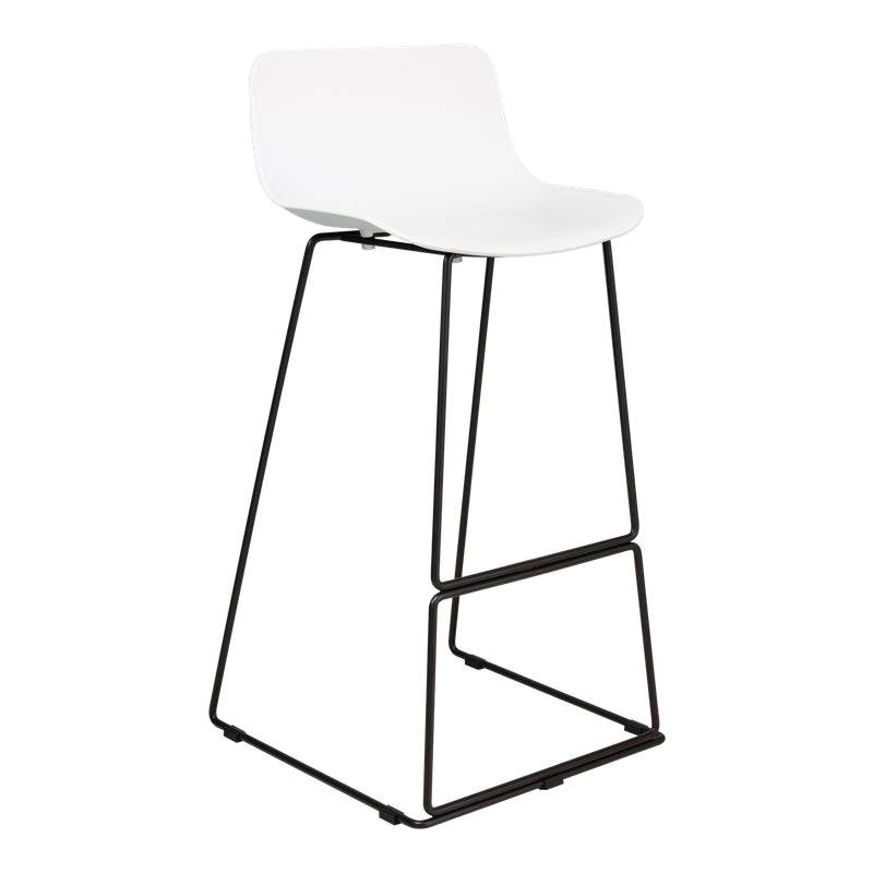 Vega Bar Chair with sleek metal base and modern white design at CDN Shop Files