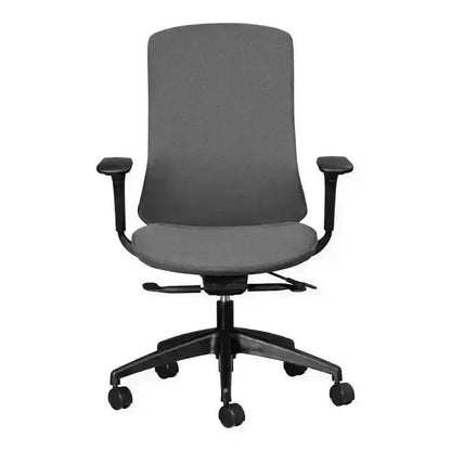 Gray Vera Mesh Medium-Back Office Chair with adjustable armrests and wheels