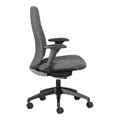 Gray Vera Mesh Medium-Back Office Chair with adjustable armrests and wheels