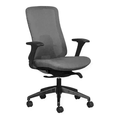 Gray Vera Mesh Medium-Back Office Chair with adjustable armrests and wheels