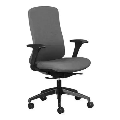 Gray Vera Mesh Medium-Back Office Chair with adjustable armrests and wheels